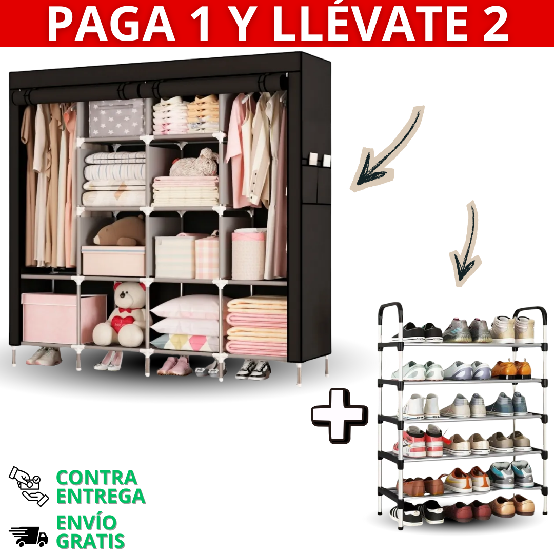 Combo Paga Uno Y Llévate Dos - Closet + Zapatero