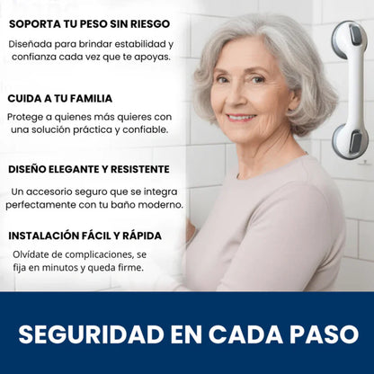 Barra De Apoyo Antideslizante Para Baño Con Ventosa - Seguridad Para La Familia