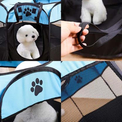 Corral Para Mascotas Ch Plegable En Tela Cama Portáti