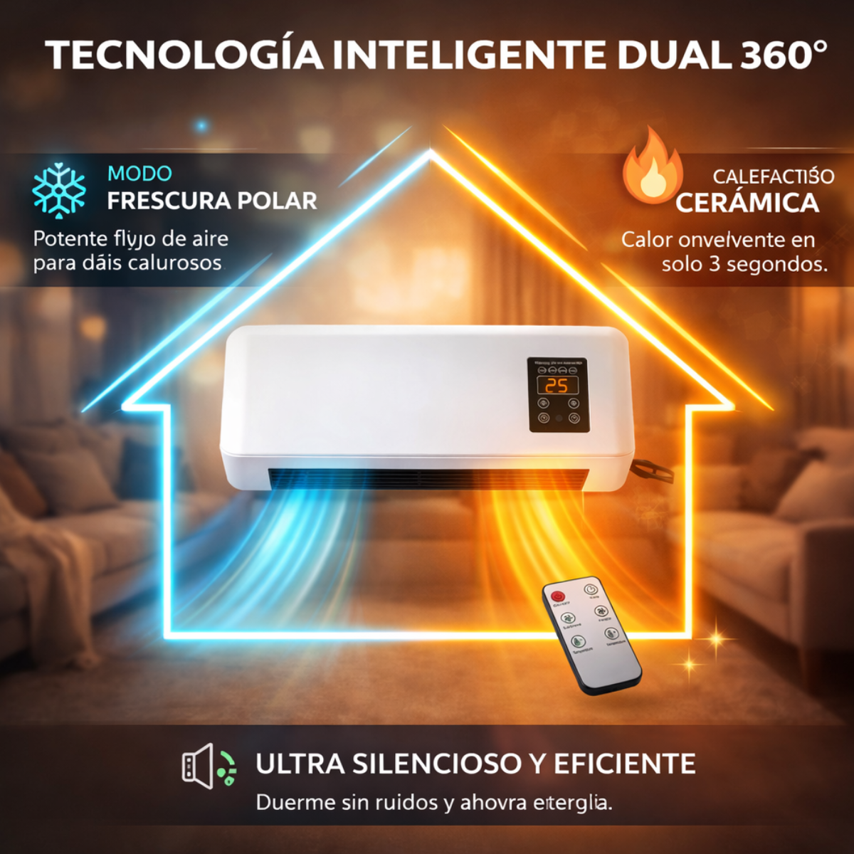 Aire Acondicionado Portátil 2 En 1 | Refresca tus espacios y despídete del calor