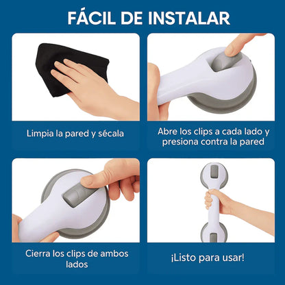 Barra De Apoyo Antideslizante Para Baño Con Ventosa - Seguridad Para La Familia