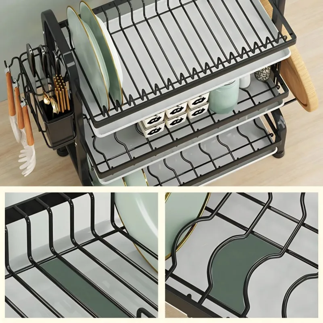 🔥BLACK FRIDAY🔥 | ESTANTE ESCURRIDOR PARA PLATOS DE 3 NIVELES + ENVÍO GRATIS